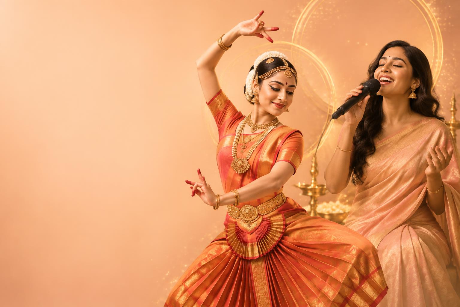 Indian classical dancer and singer celebrating the arts